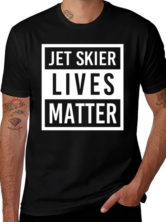 Jet Skier Lives Matter Graphic T-Shirt - Black