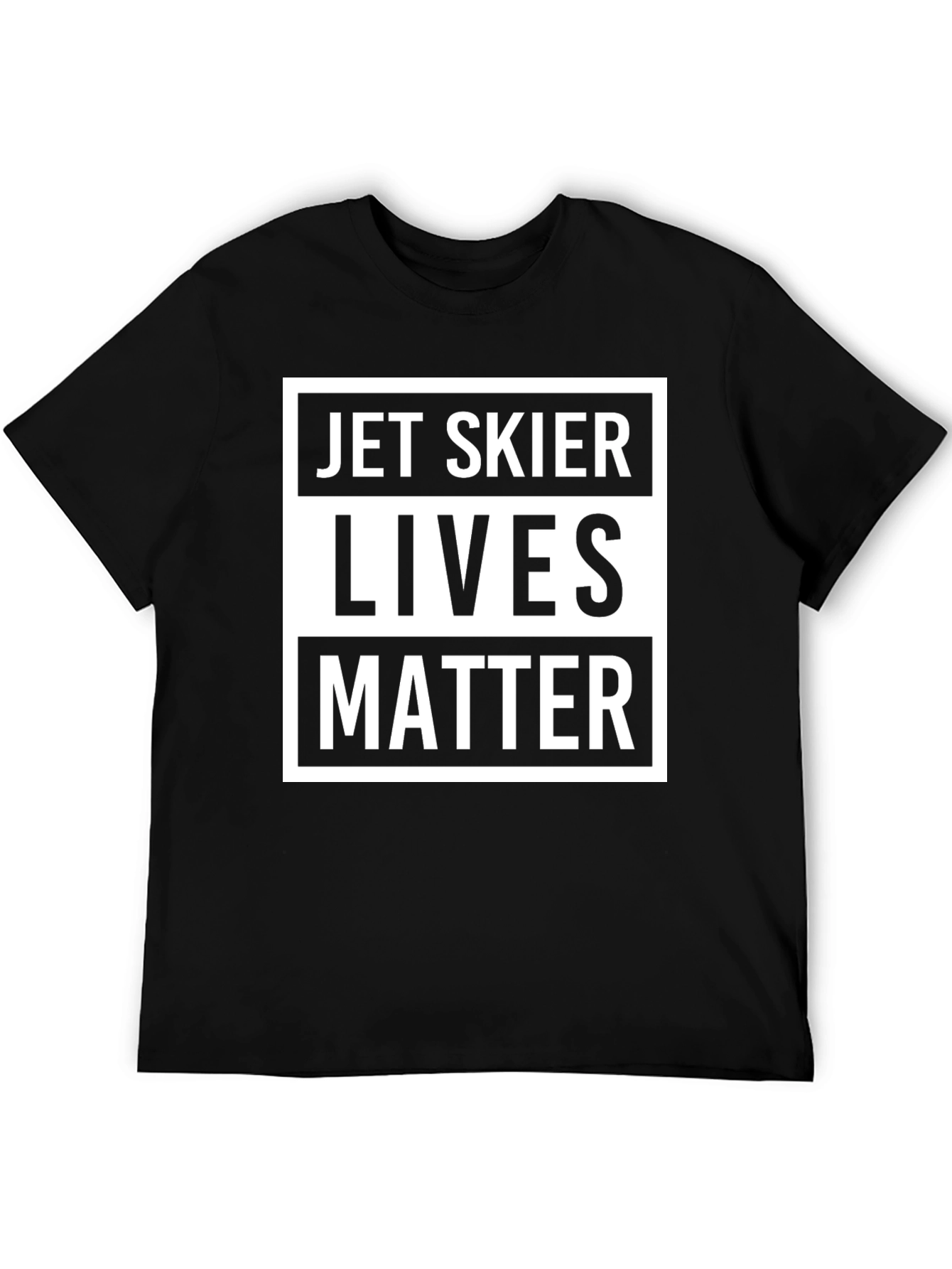 Jet Skier Lives Matter Graphic T-Shirt - Black