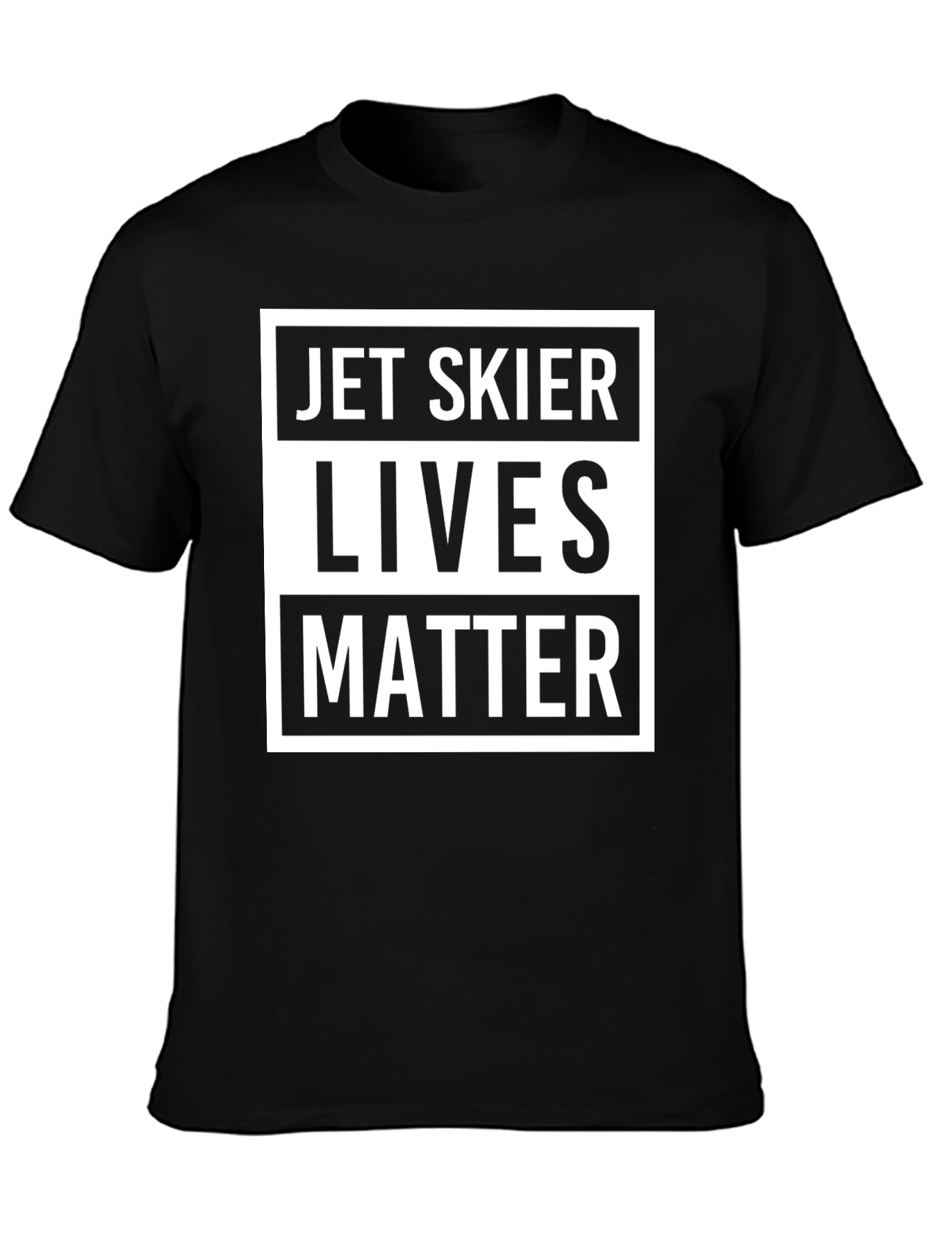 Jet Skier Lives Matter Graphic T-Shirt - Black