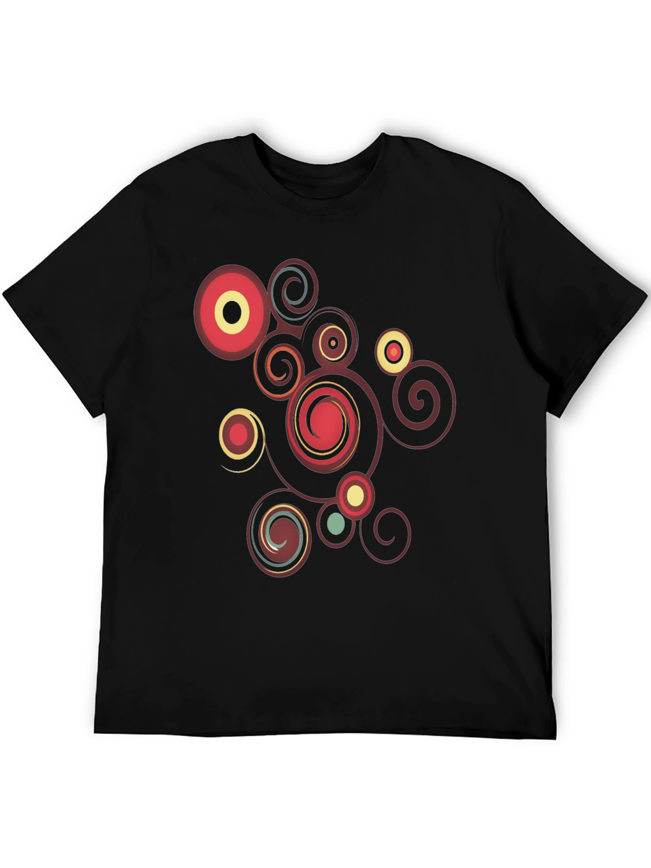 Retro Swirl Black Graphic Tee