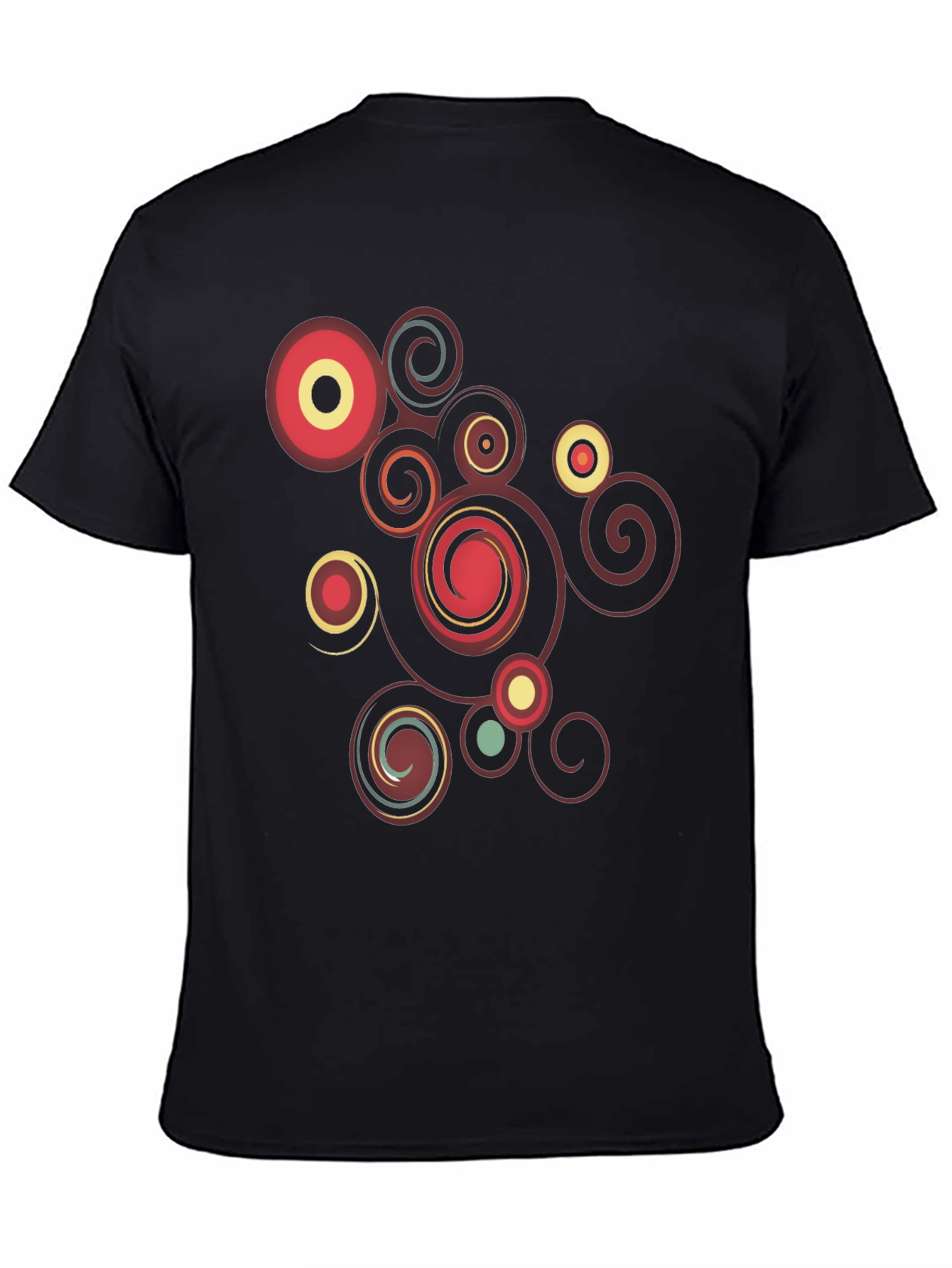 Retro Swirl Black Graphic Tee