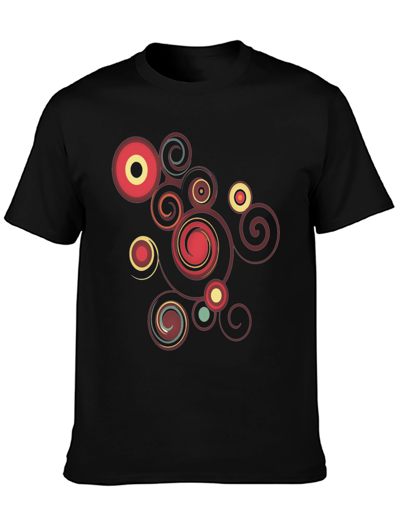 Retro Swirl Black Graphic Tee
