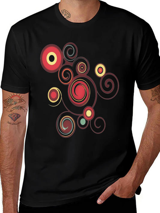 Retro Swirl Black Graphic Tee