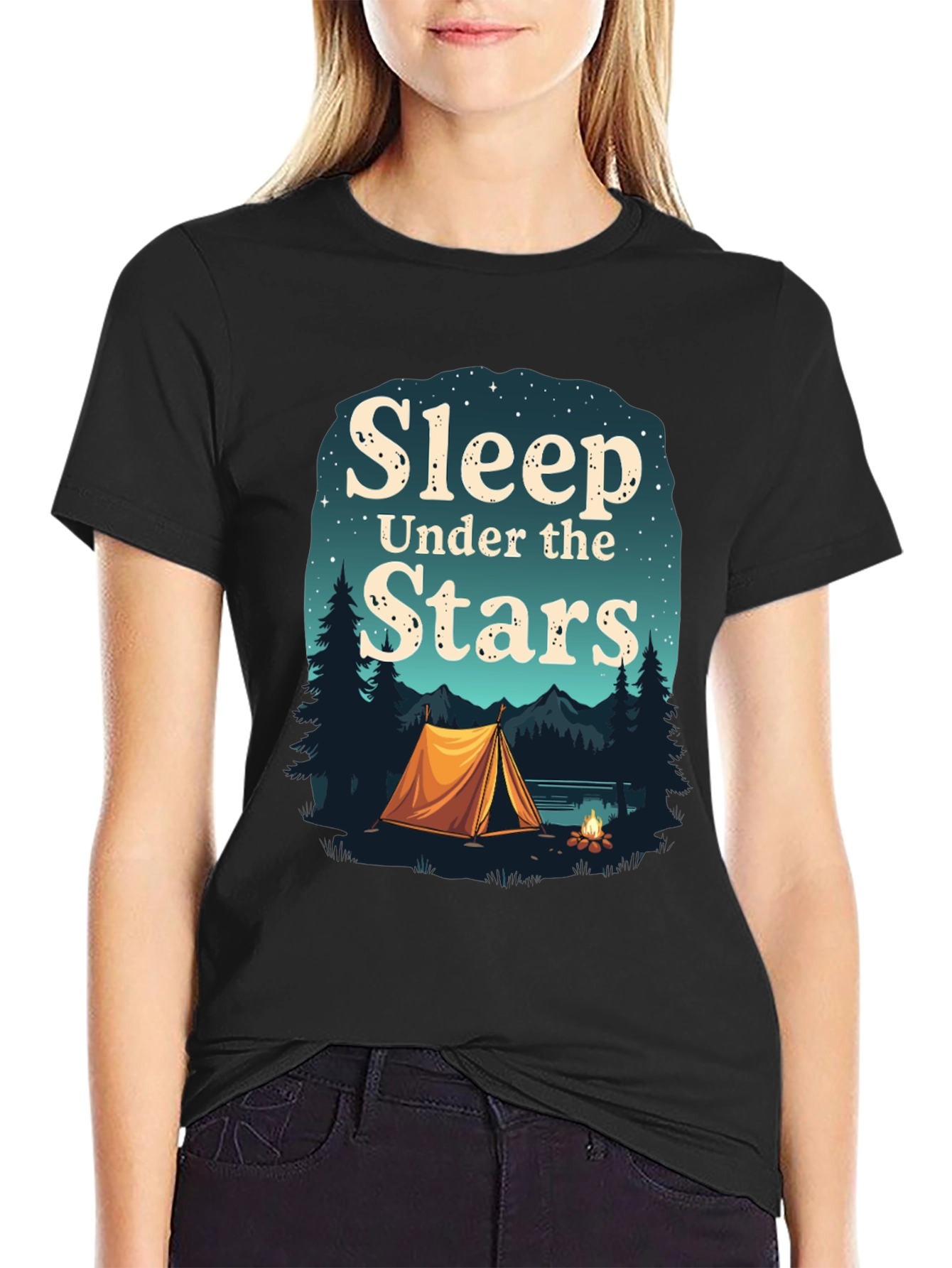 Sleep Under the Stars Graphic Tee Camping T-Shirt