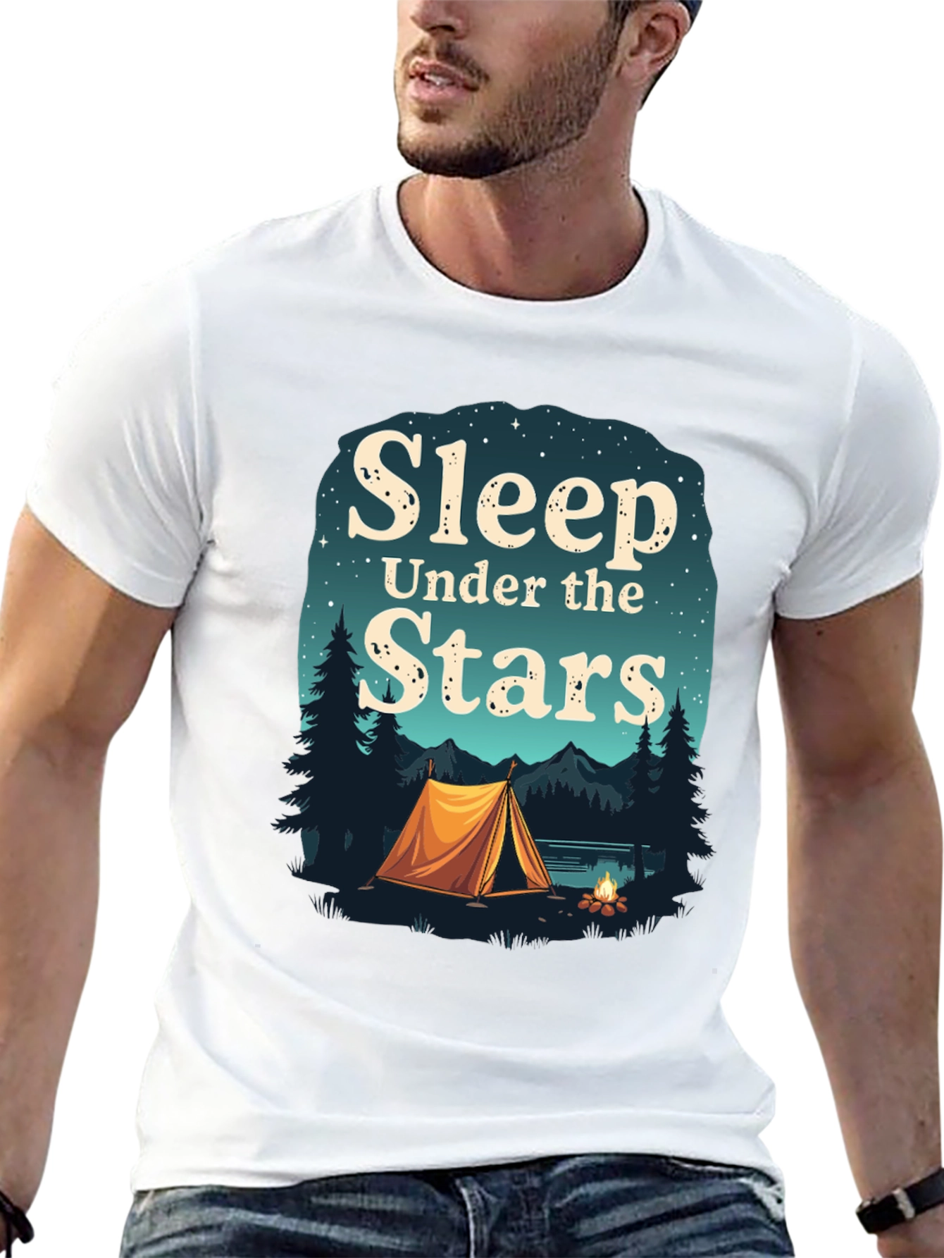 Sleep Under the Stars Graphic Tee Camping T-Shirt
