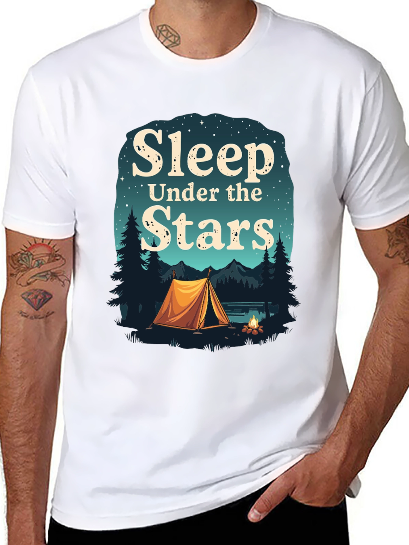 Sleep Under the Stars Graphic Tee Camping T-Shirt