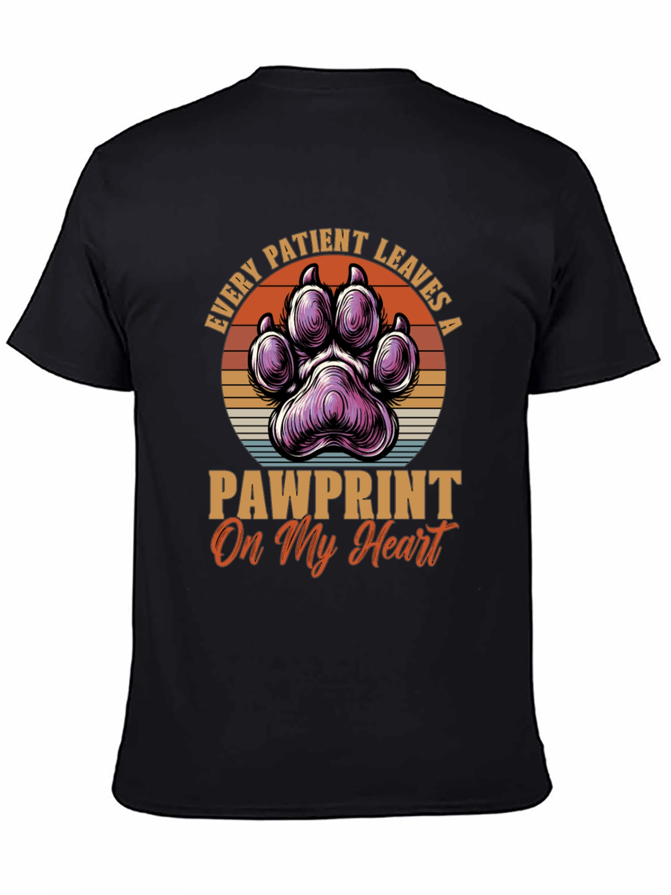 Pawprint Heart T-Shirt - Veterinary Love Tee