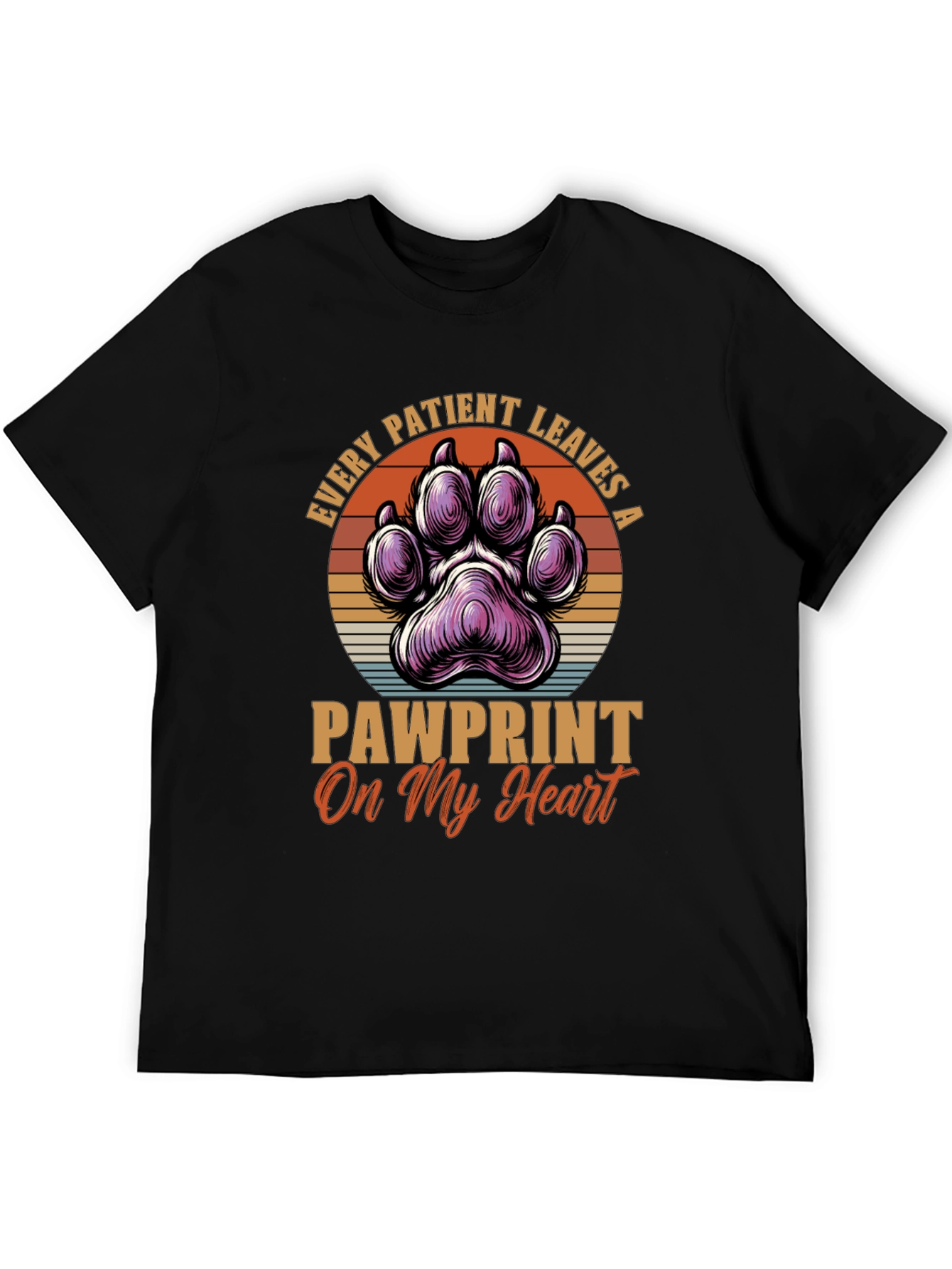Pawprint Heart T-Shirt - Veterinary Love Tee