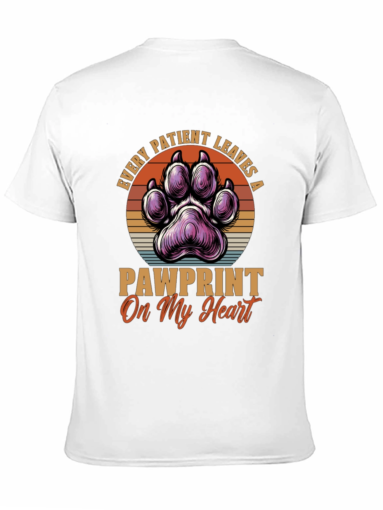 Pawprint Heart T-Shirt - Veterinary Love Tee