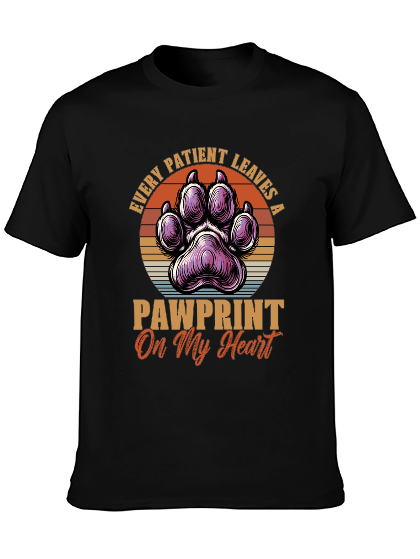 Pawprint Heart T-Shirt - Veterinary Love Tee