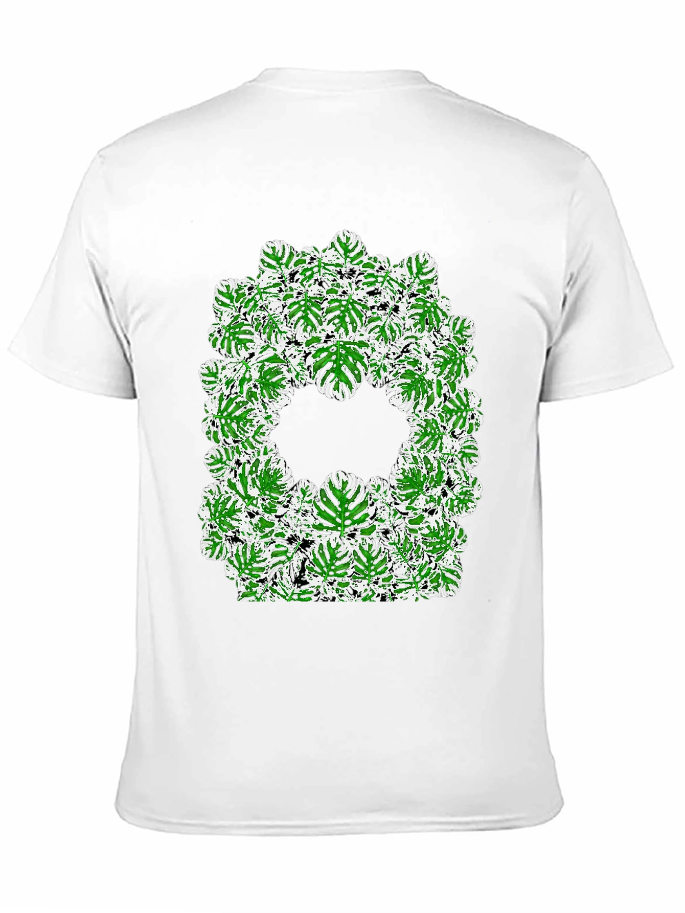 Tropical Leaf Print Tee - Modern Style