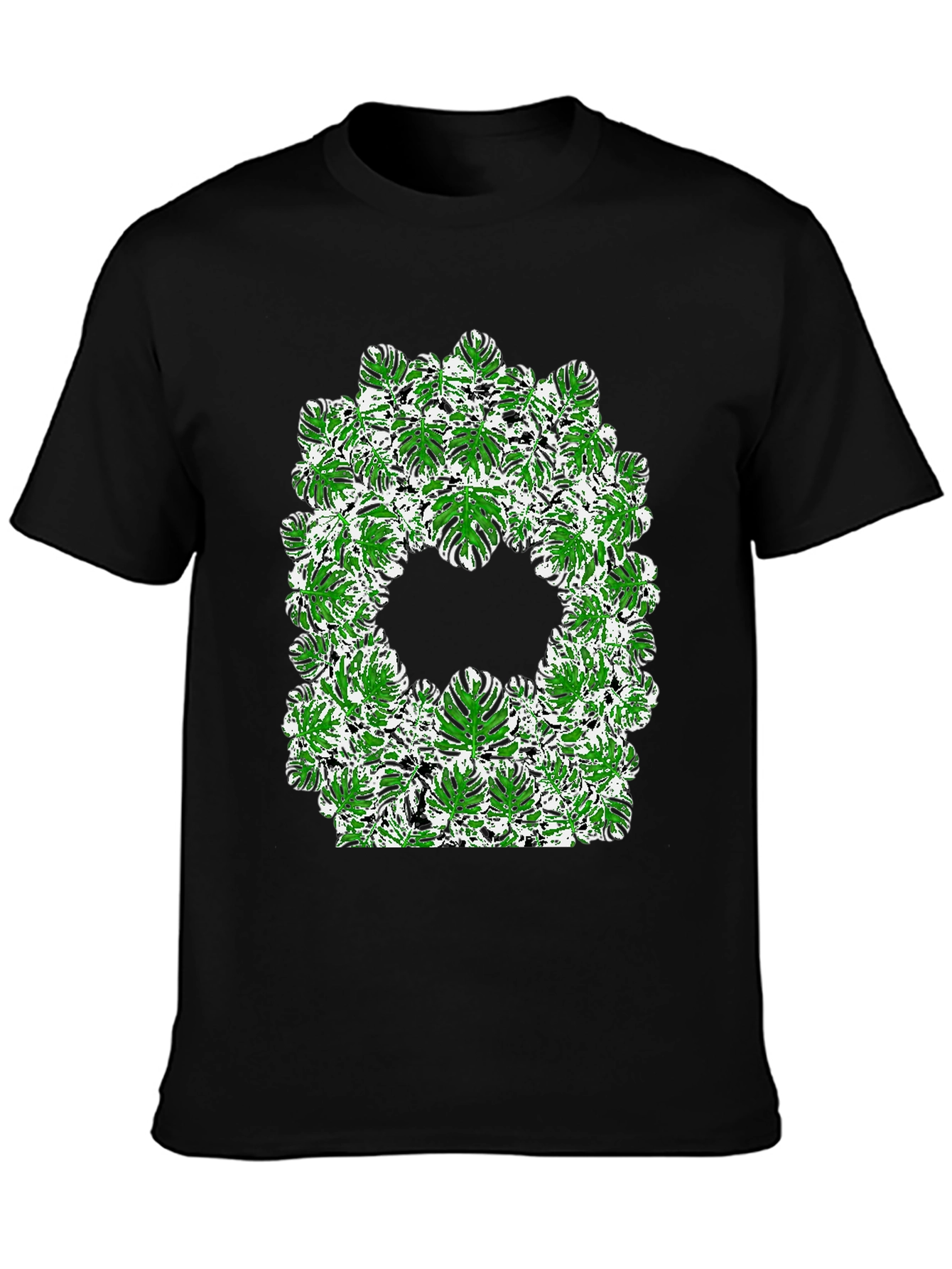 Tropical Leaf Print Tee - Modern Style
