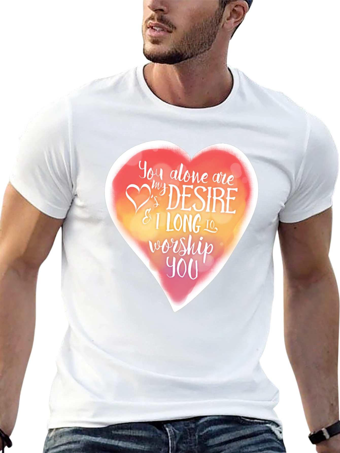 Worship Heart T-Shirt - Religious Christian Tee