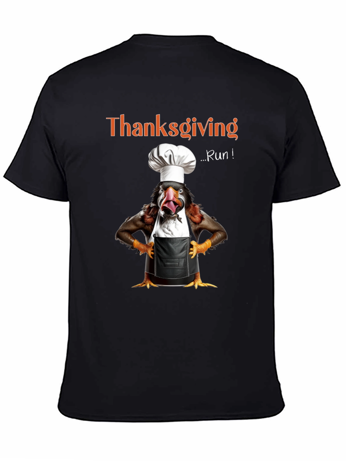 Thanksgiving Turkey Run Chef T-Shirt