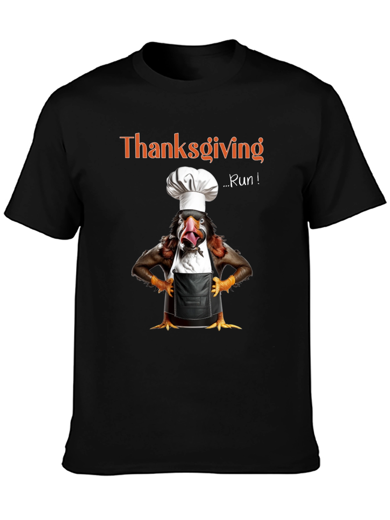 Thanksgiving Turkey Run Chef T-Shirt