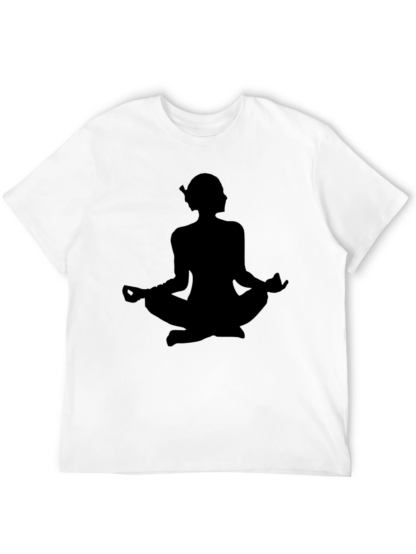 Mens Black Meditation Graphic T-Shirt