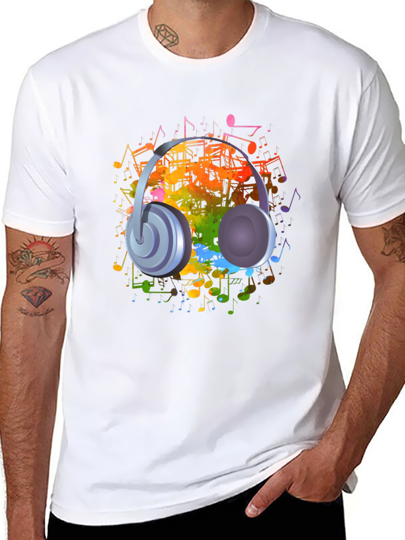 Musical Headphones Graphic T-Shirt