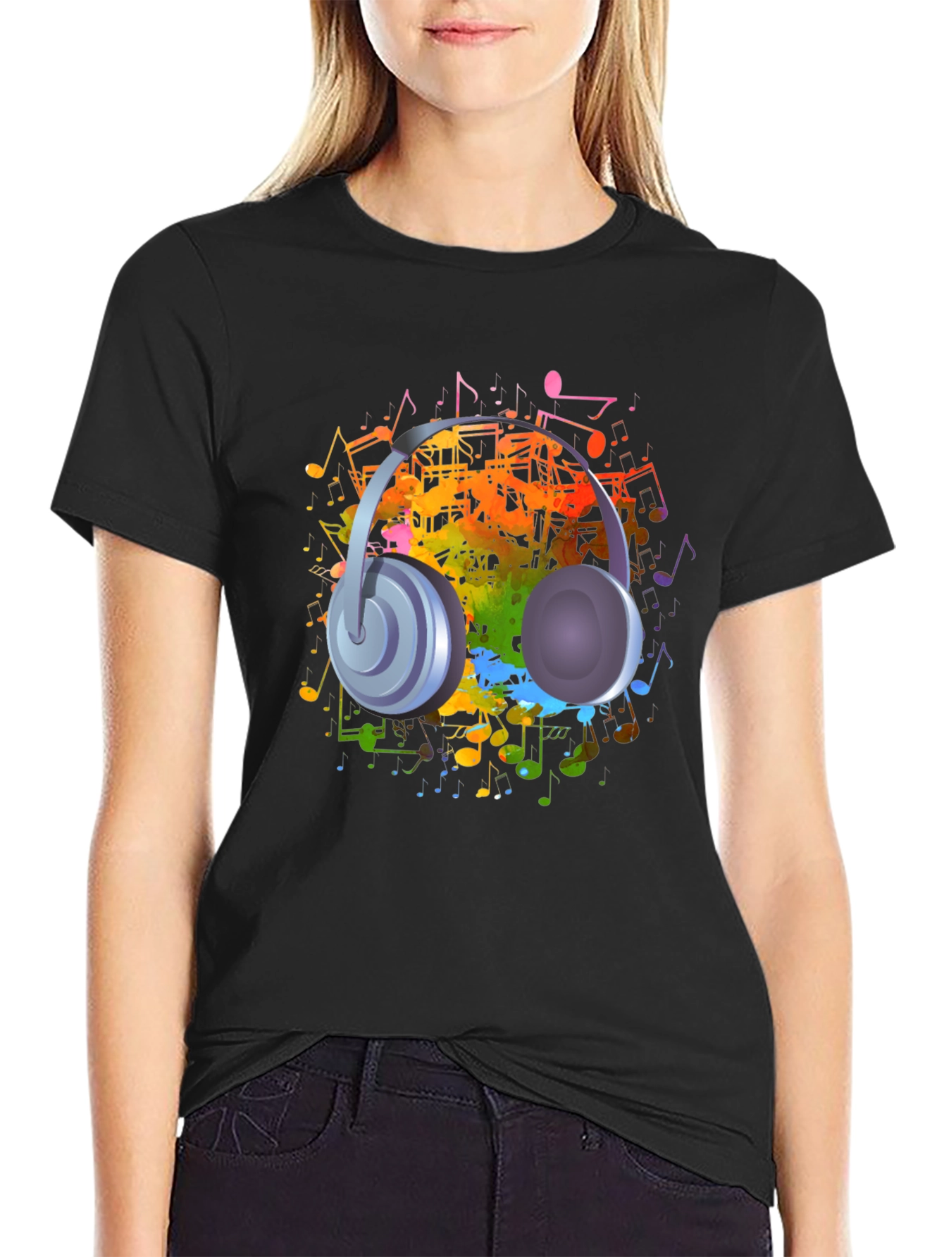 Musical Headphones Graphic T-Shirt