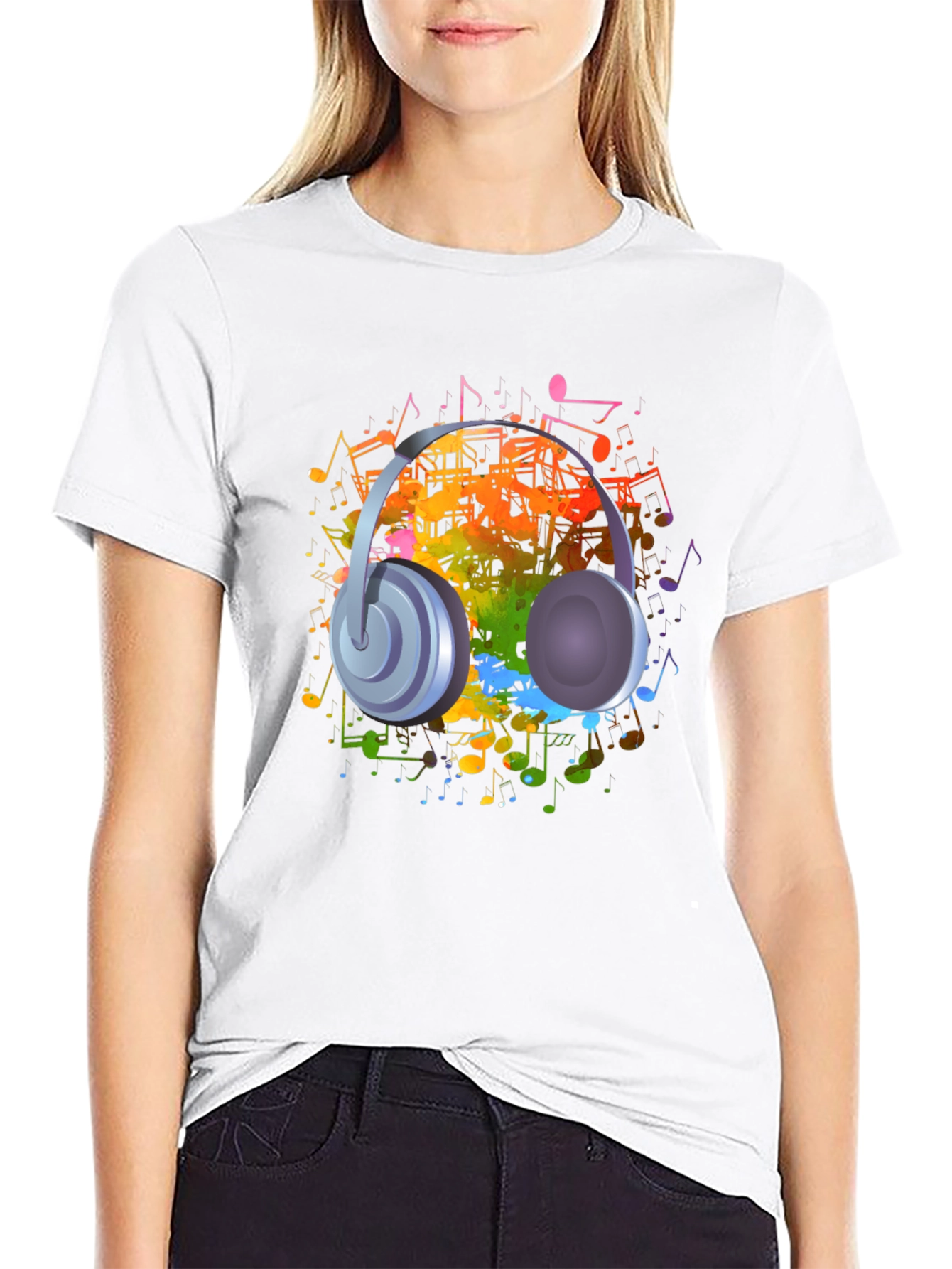 Musical Headphones Graphic T-Shirt