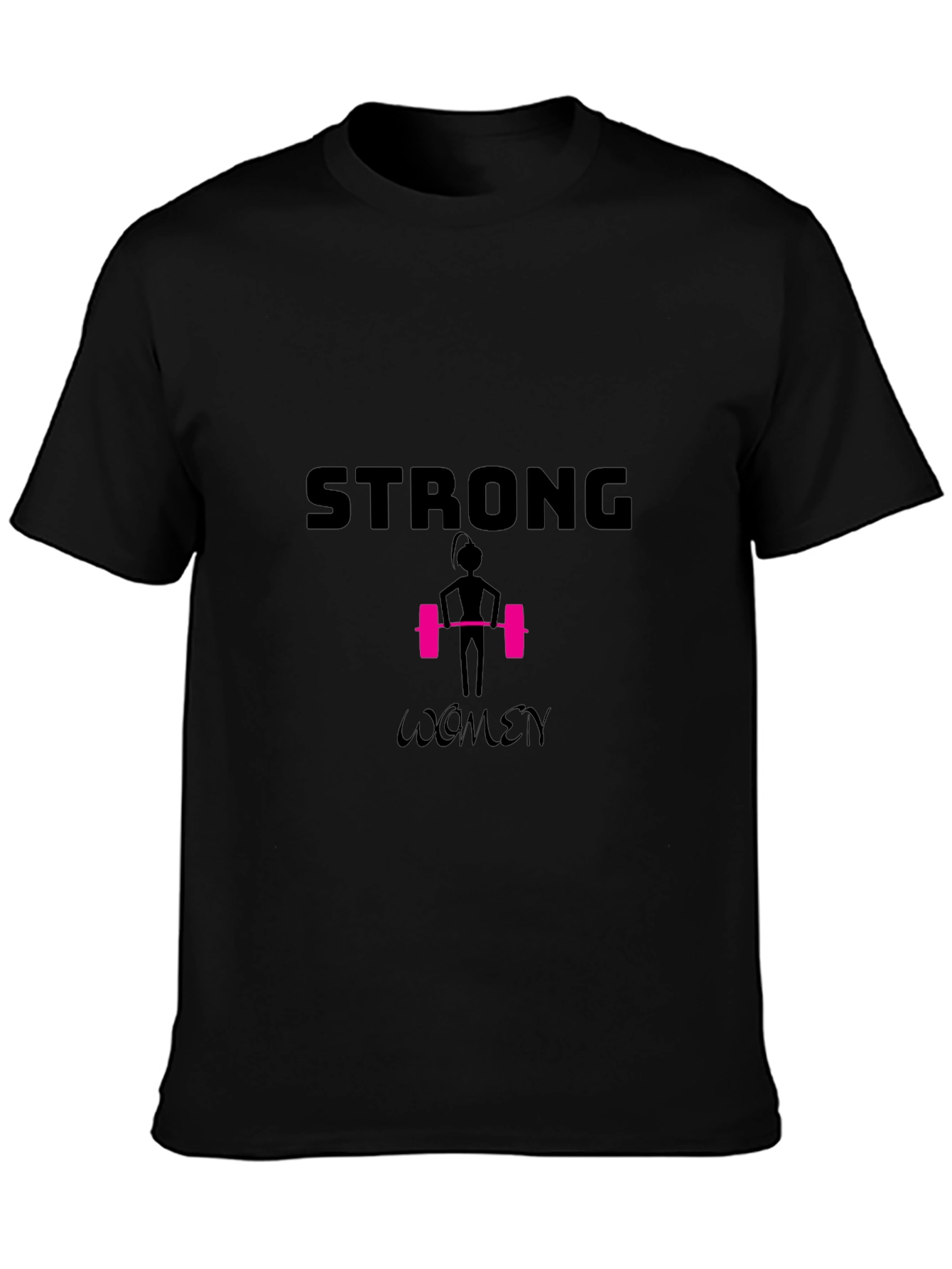 Strong Women Black Graphic Tee