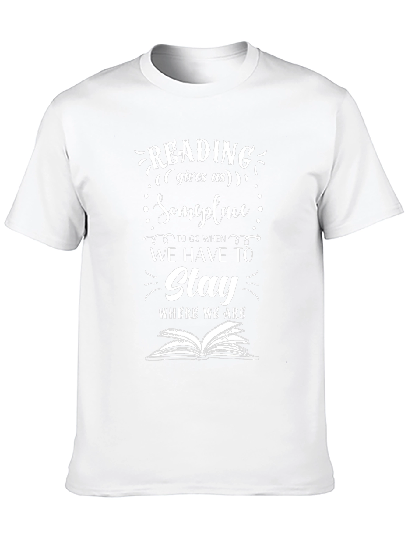 Reading Gives Us Someplace Black Graphic Tee