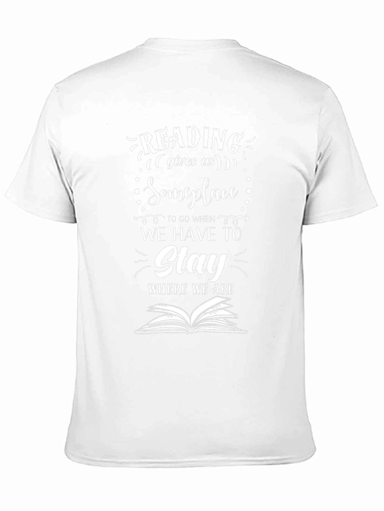 Reading Gives Us Someplace Black Graphic Tee