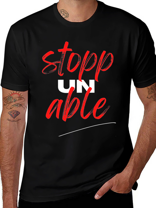 Unstoppable Graphic T-Shirt - Black Cotton Tee