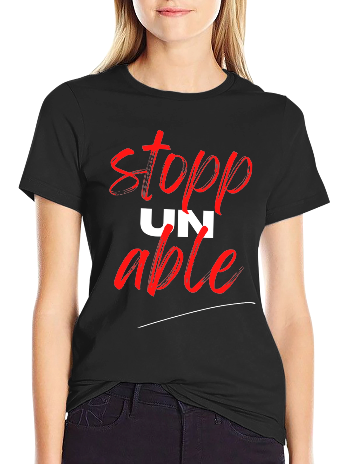 Unstoppable Graphic T-Shirt - Black Cotton Tee