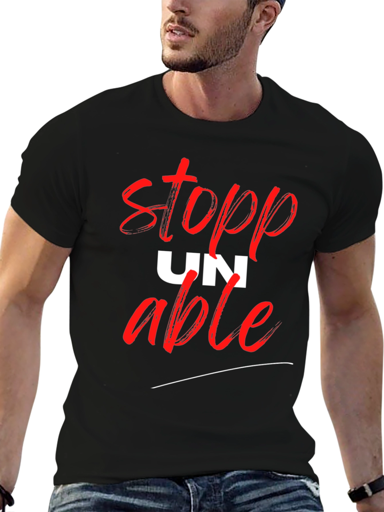 Unstoppable Graphic T-Shirt - Black Cotton Tee