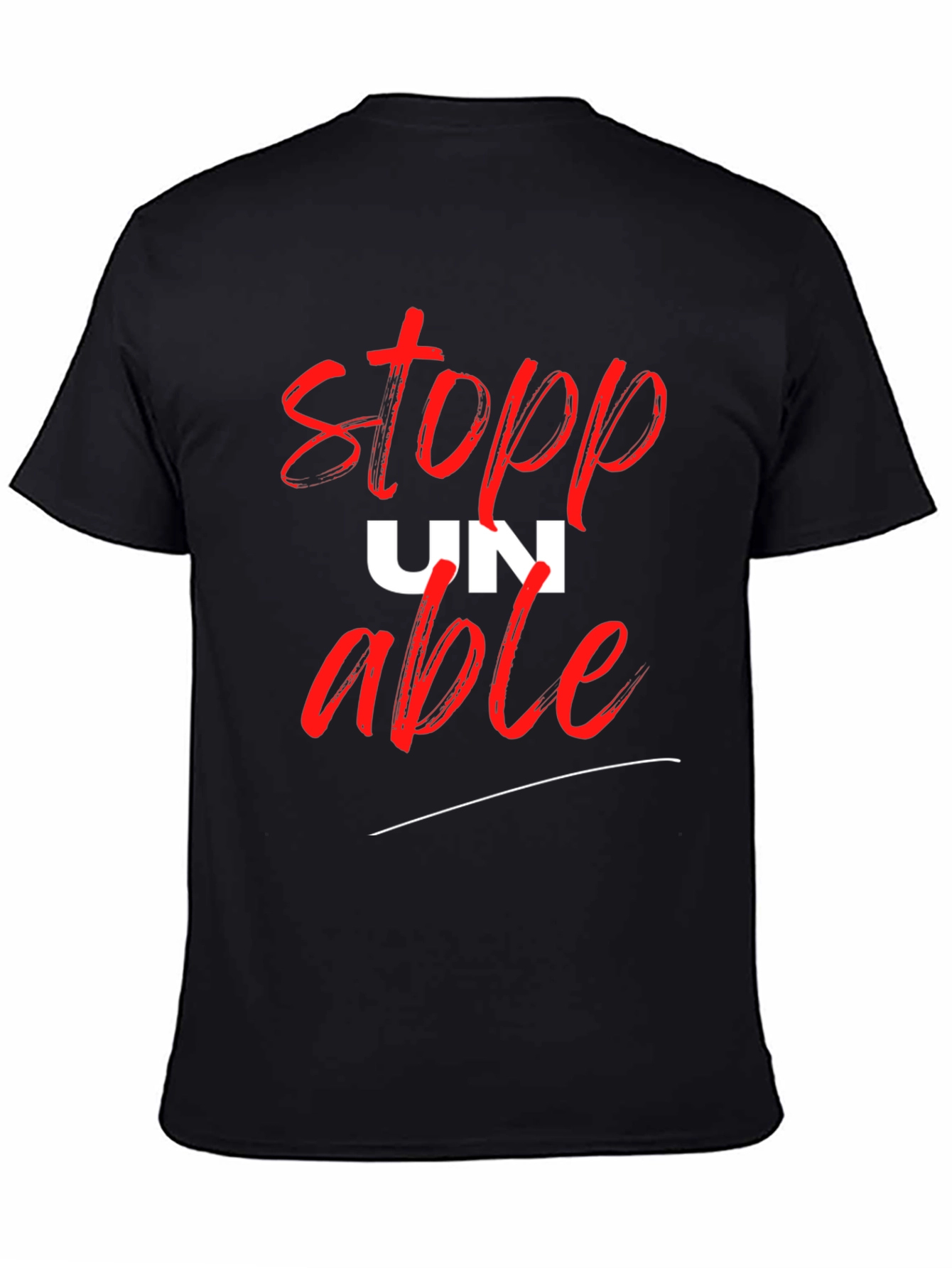Unstoppable Graphic T-Shirt - Black Cotton Tee