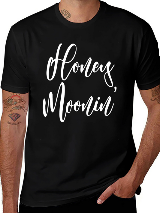 Honeymoonin Graphic Tee - Casual Crew Neck T-Shirt