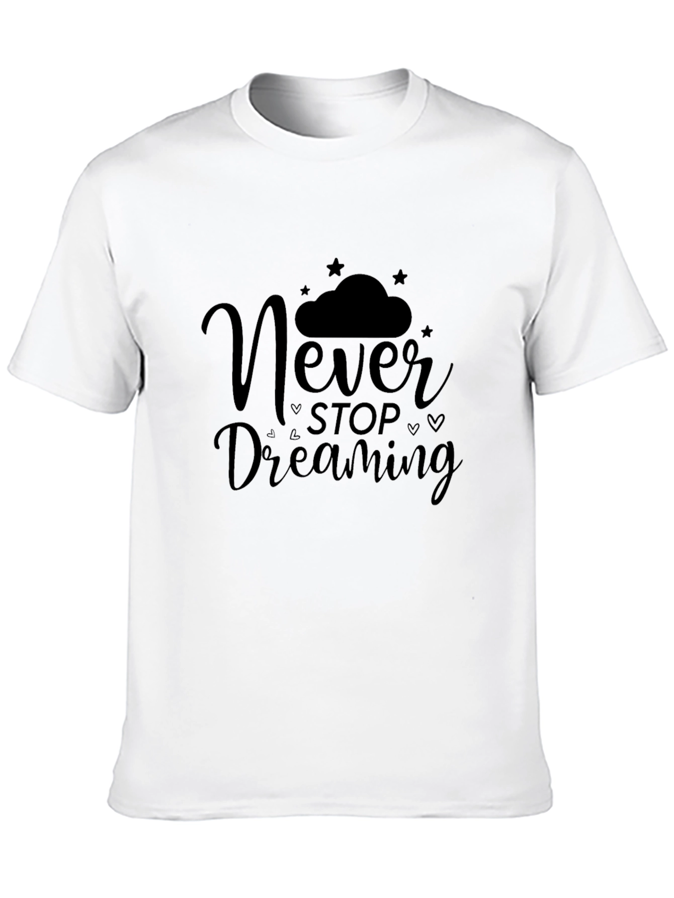 Never Stop Dreaming Black Graphic Tee