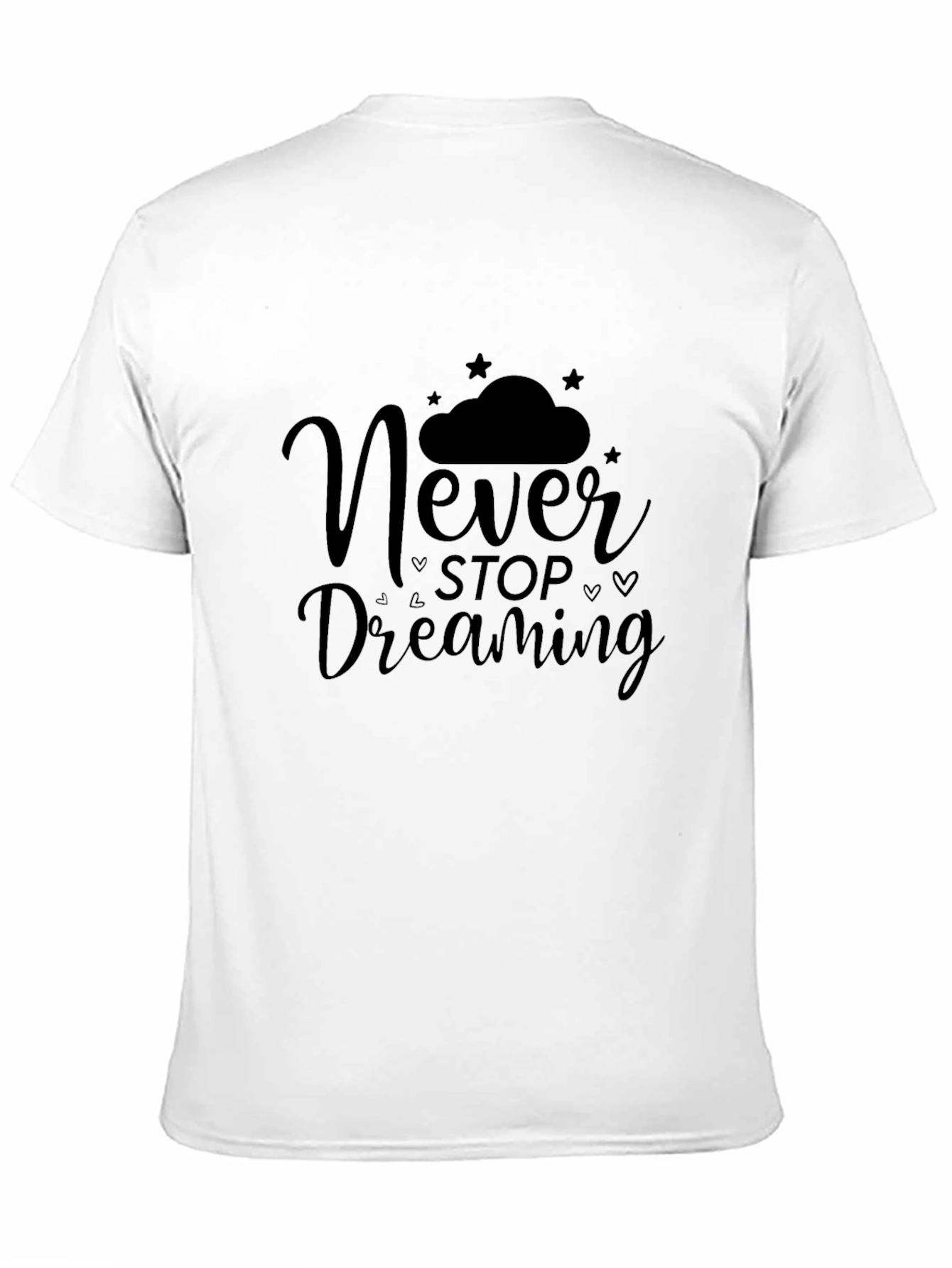 Never Stop Dreaming Black Graphic Tee