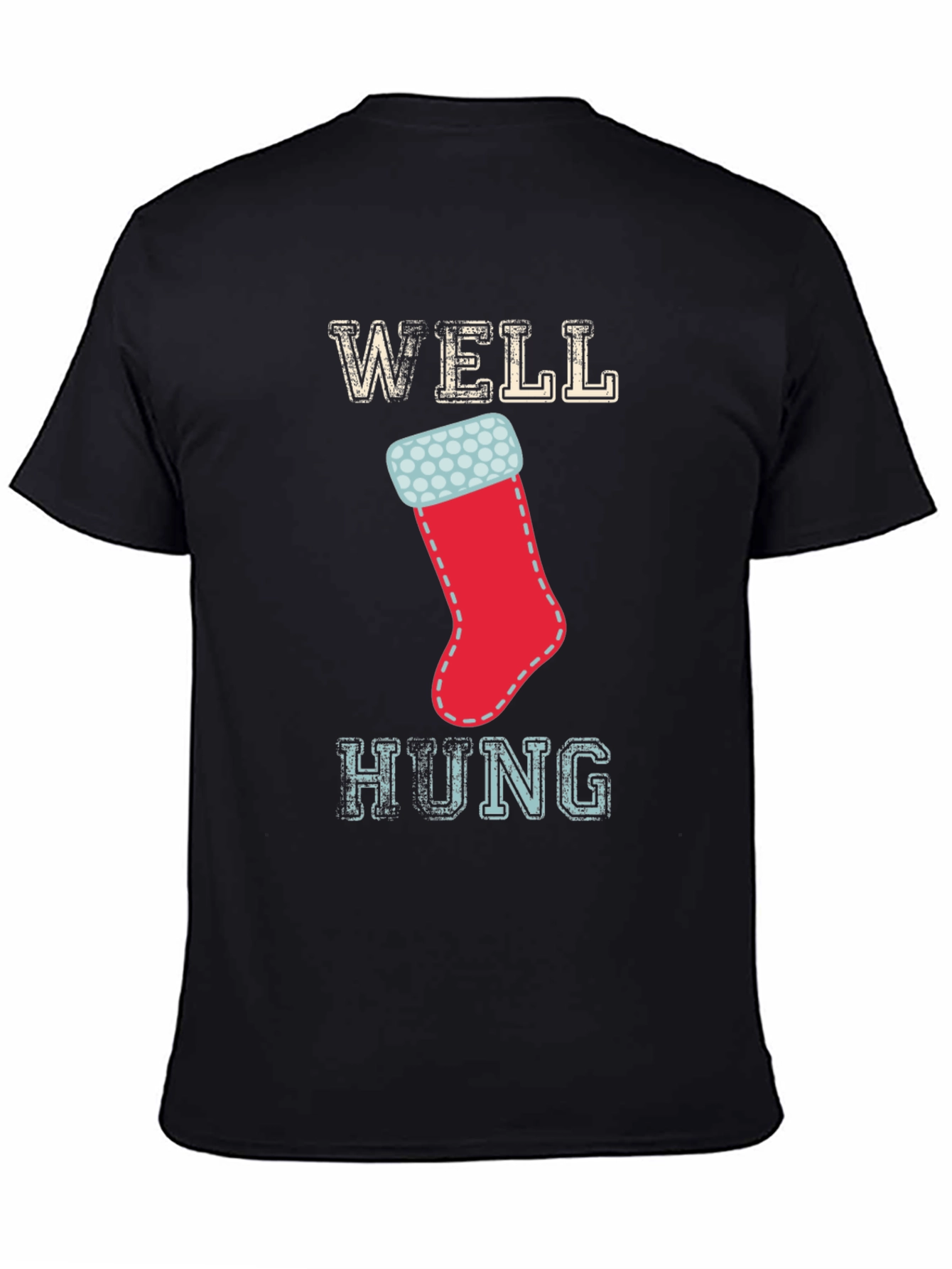 Well Hung Christmas Stocking Graphic Tee