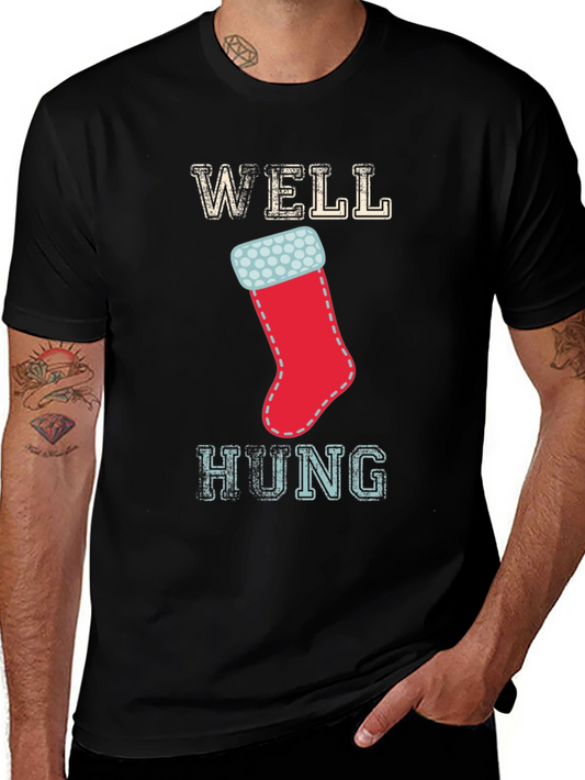 Well Hung Christmas Stocking Graphic Tee
