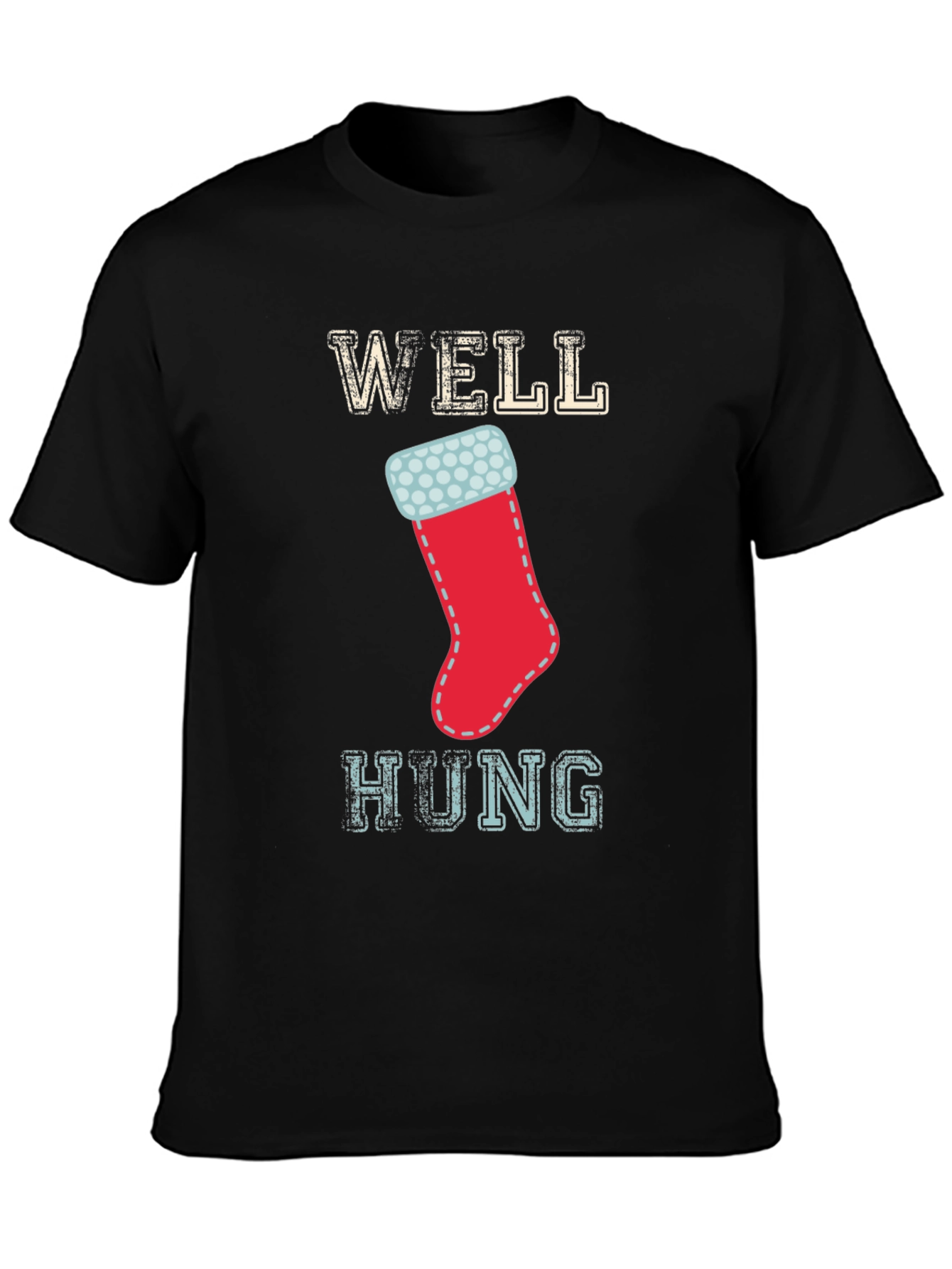 Well Hung Christmas Stocking Graphic Tee