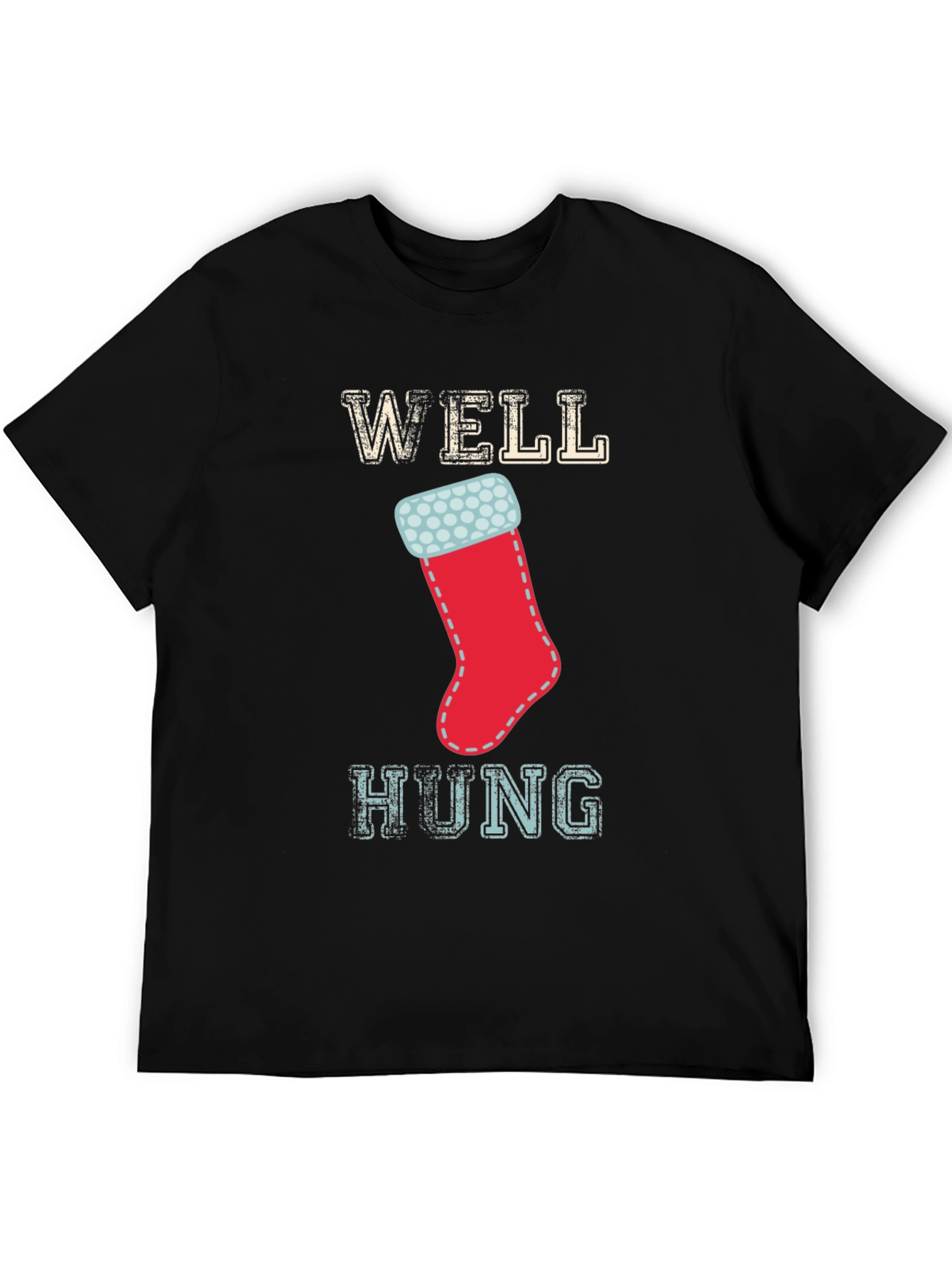 Well Hung Christmas Stocking Graphic Tee