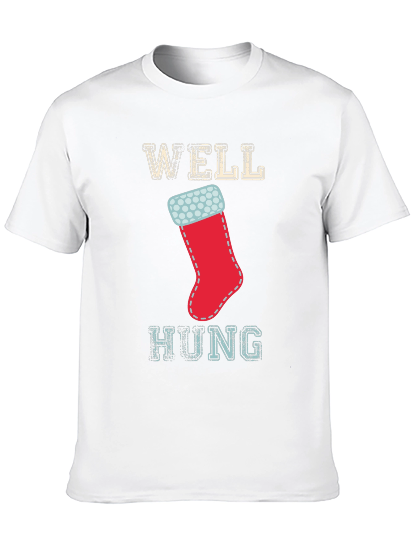 Well Hung Christmas Stocking Graphic Tee
