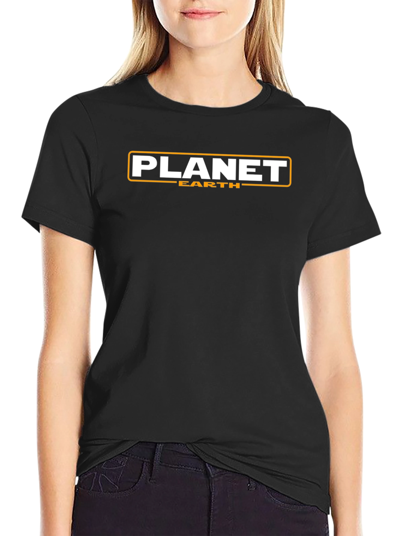 Planet Earth Graphic Tee - Bold Black T-Shirt