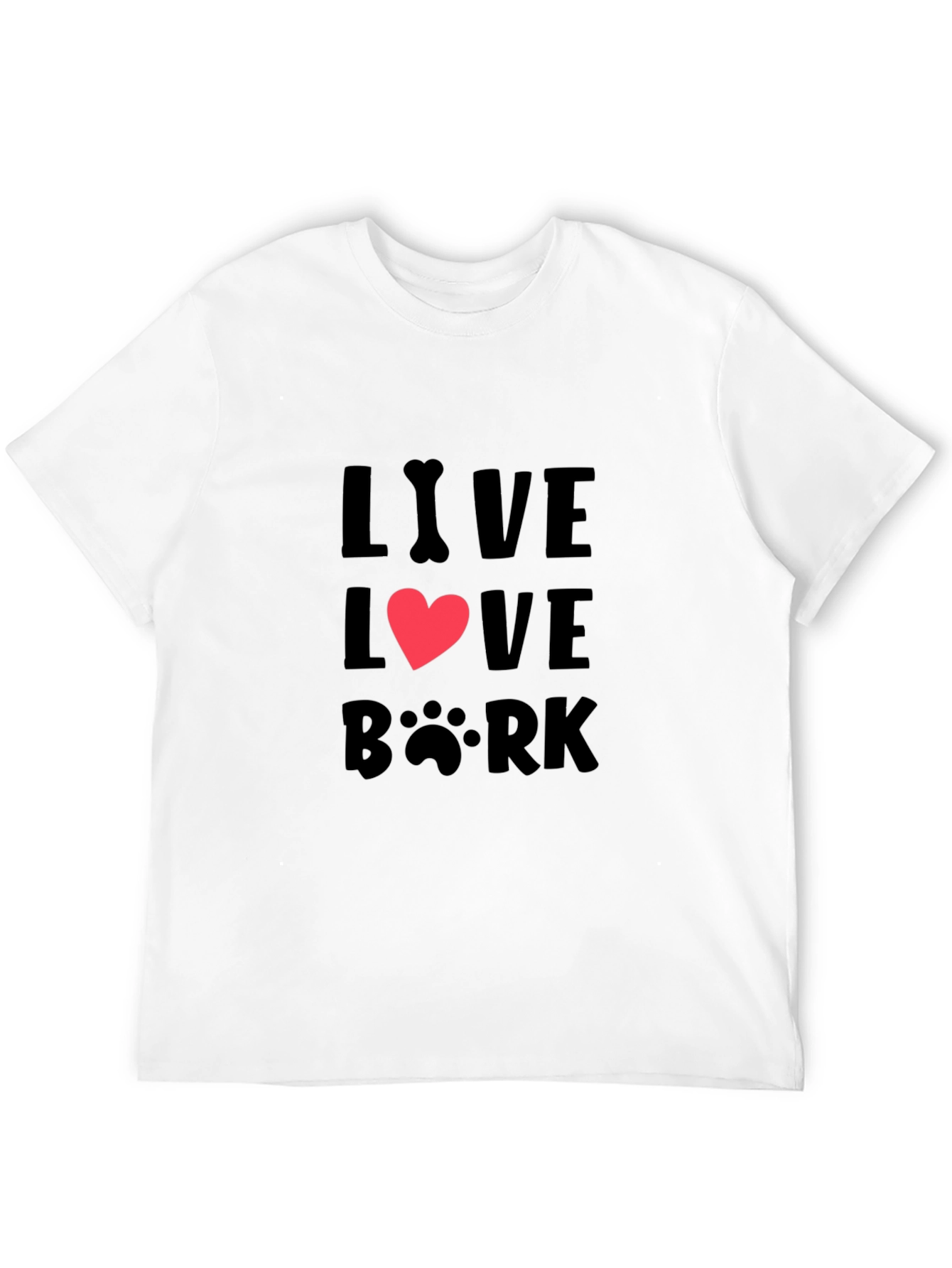 Live Love Bark Black T-Shirt