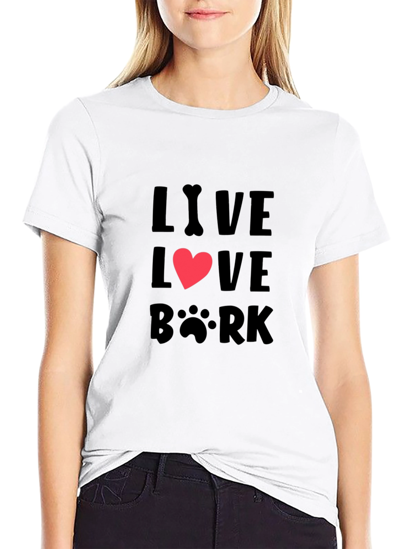 Live Love Bark Black T-Shirt