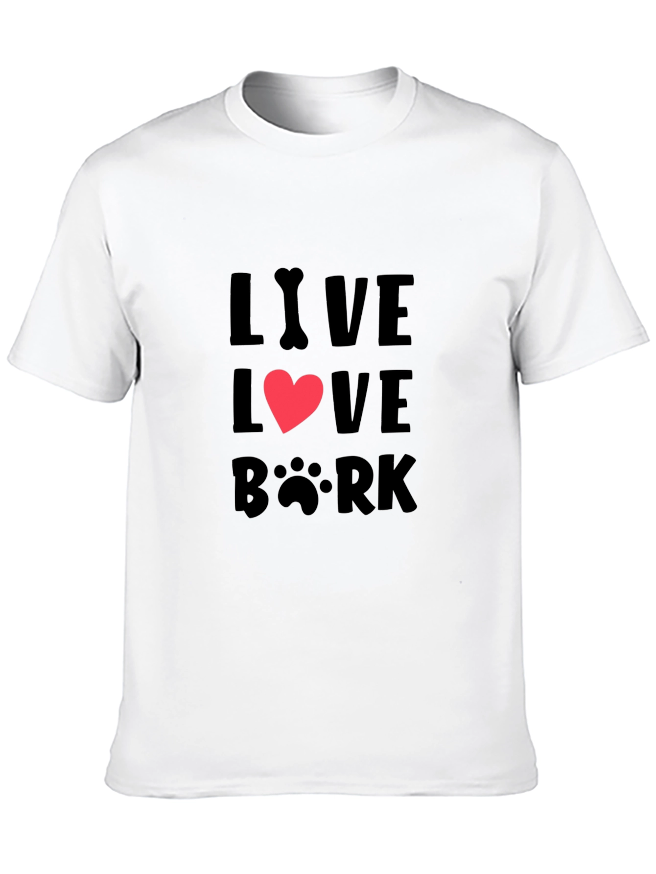 Live Love Bark Black T-Shirt