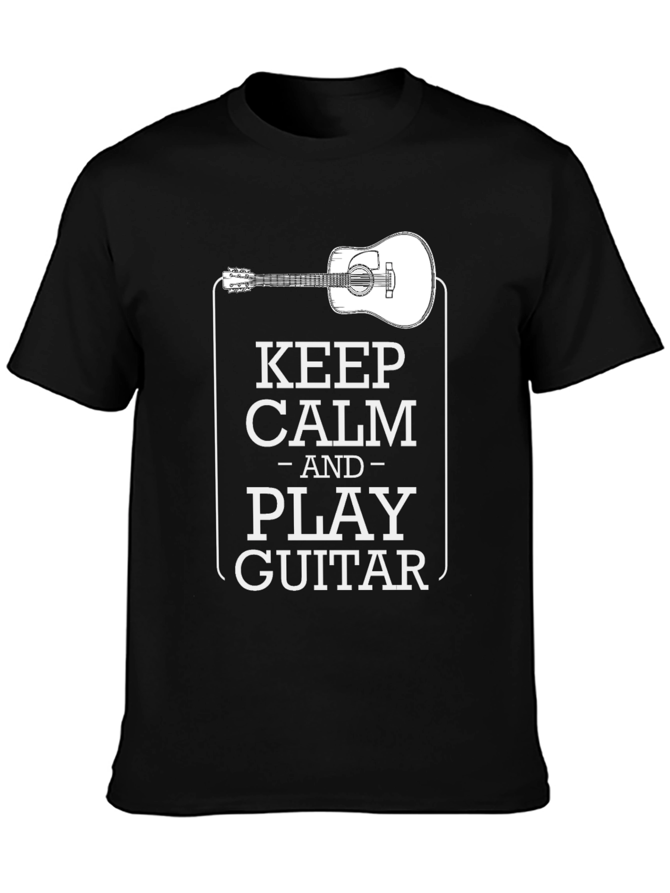 Keep Calm and Play Guitar Graphic T-Shirt