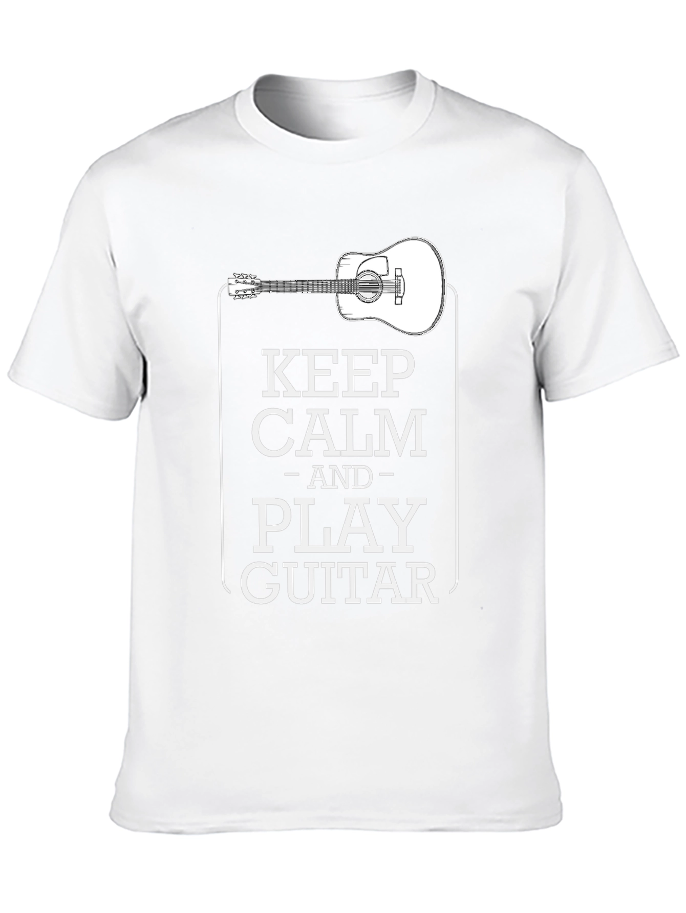 Keep Calm and Play Guitar Graphic T-Shirt