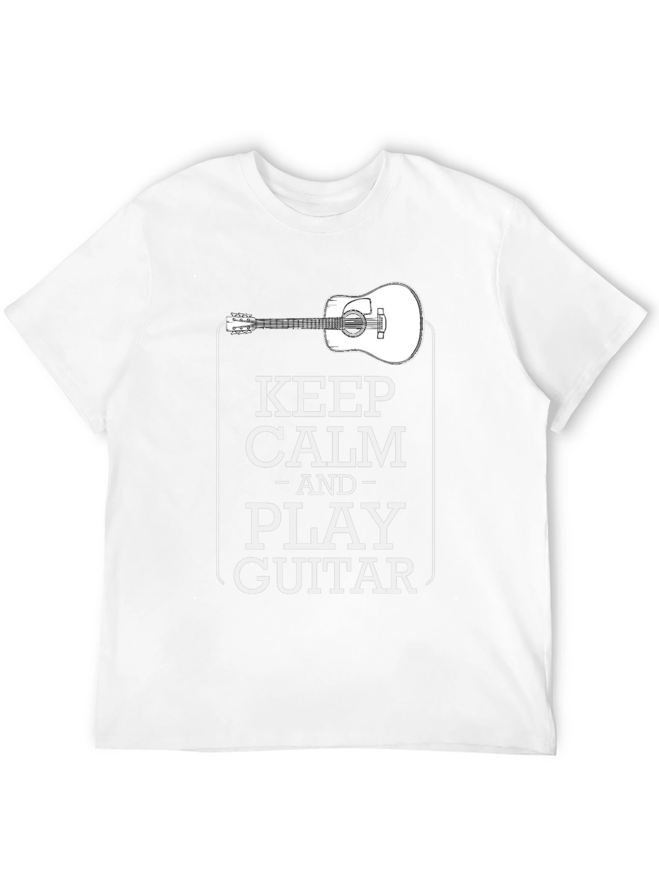 Keep Calm and Play Guitar Graphic T-Shirt