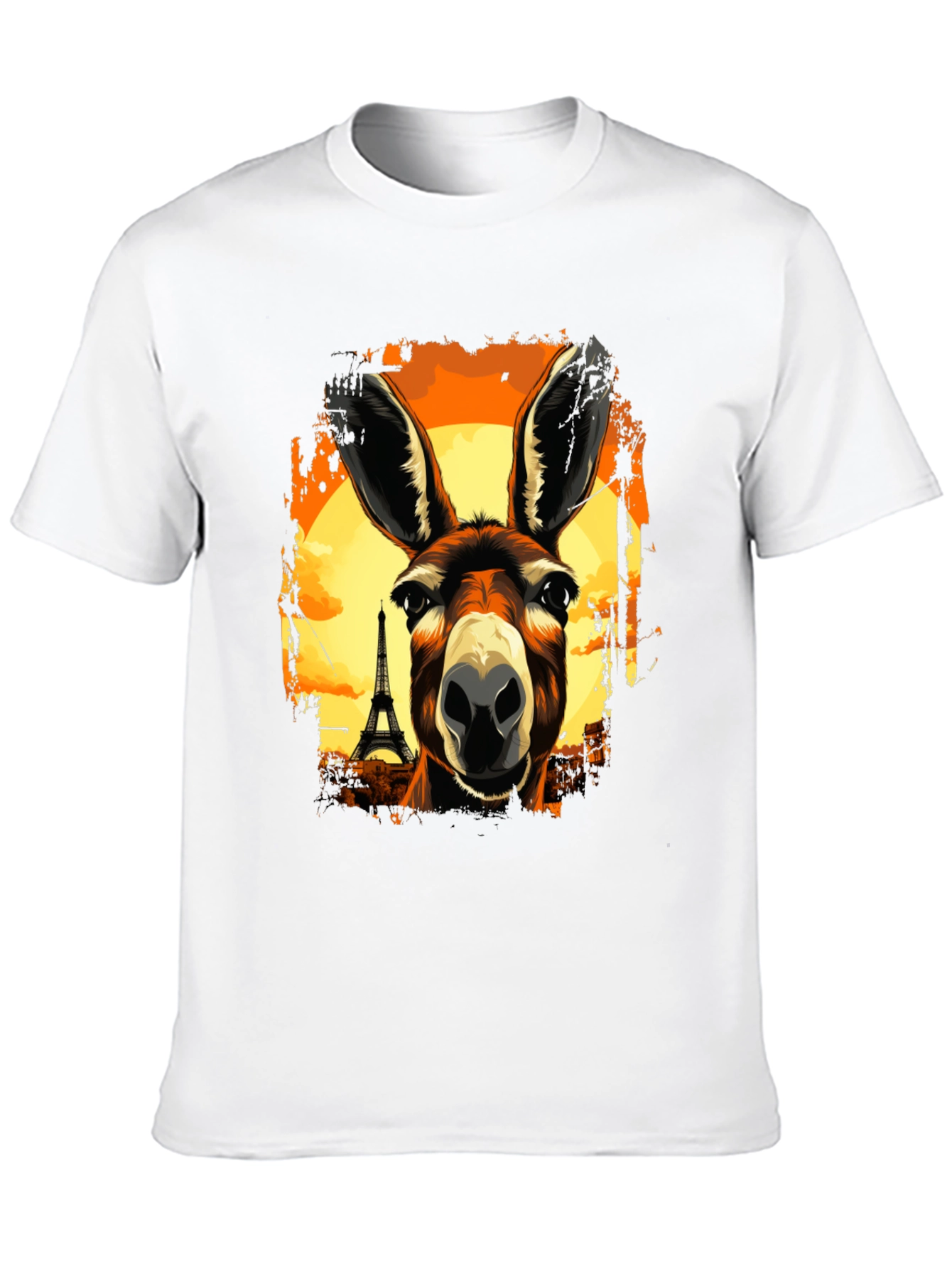 Eiffel Tower Donkey Graphic T-Shirt