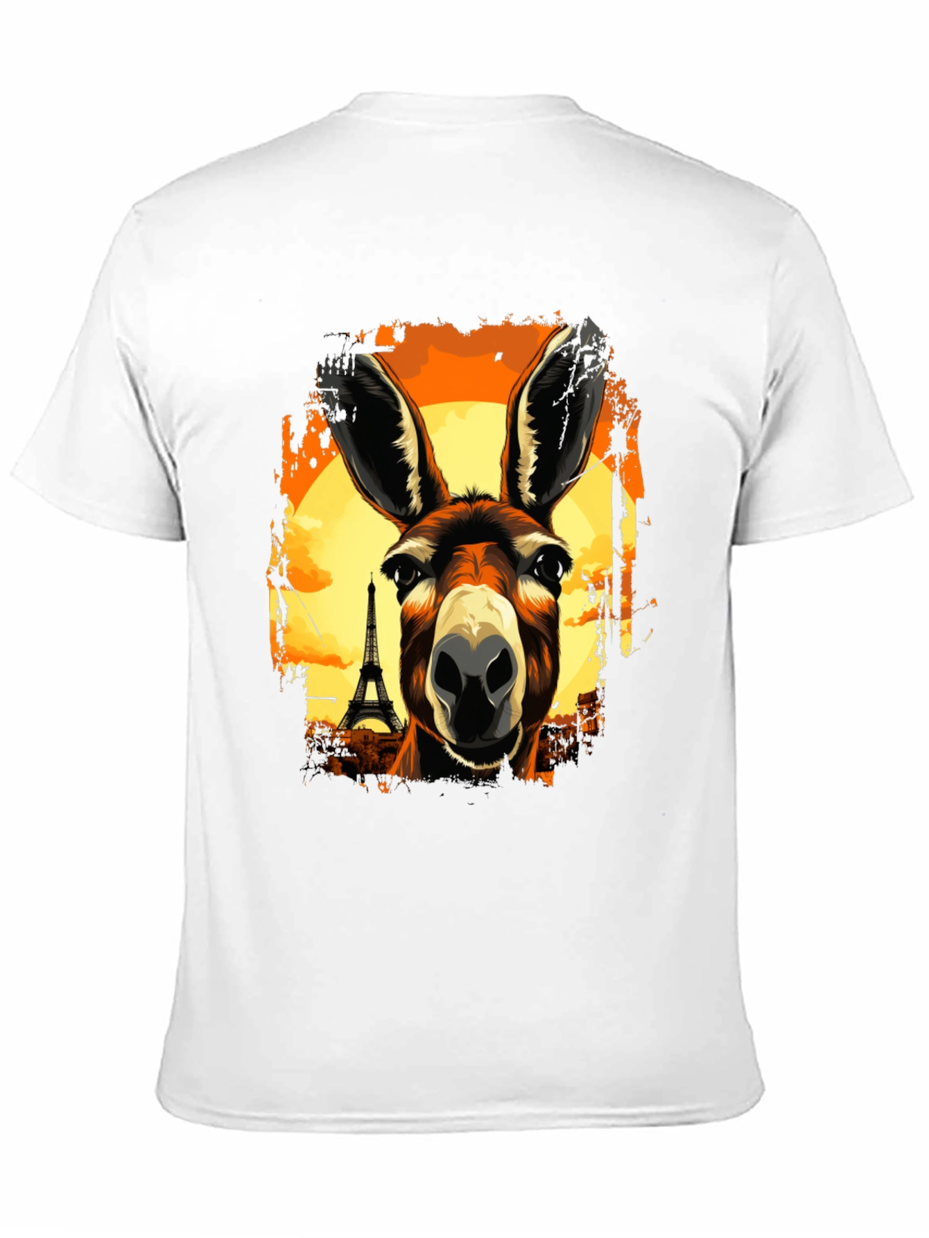 Eiffel Tower Donkey Graphic T-Shirt