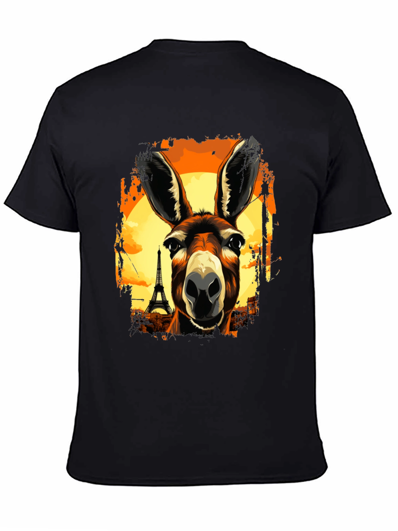Eiffel Tower Donkey Graphic T-Shirt