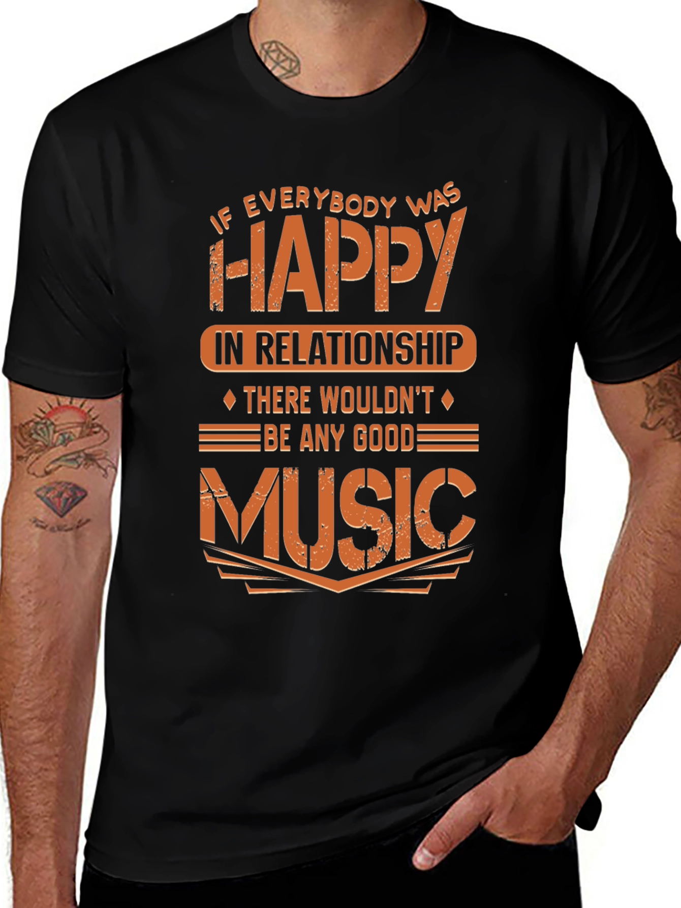 Funny Music Lover T-Shirt - If Everybody Was Happy