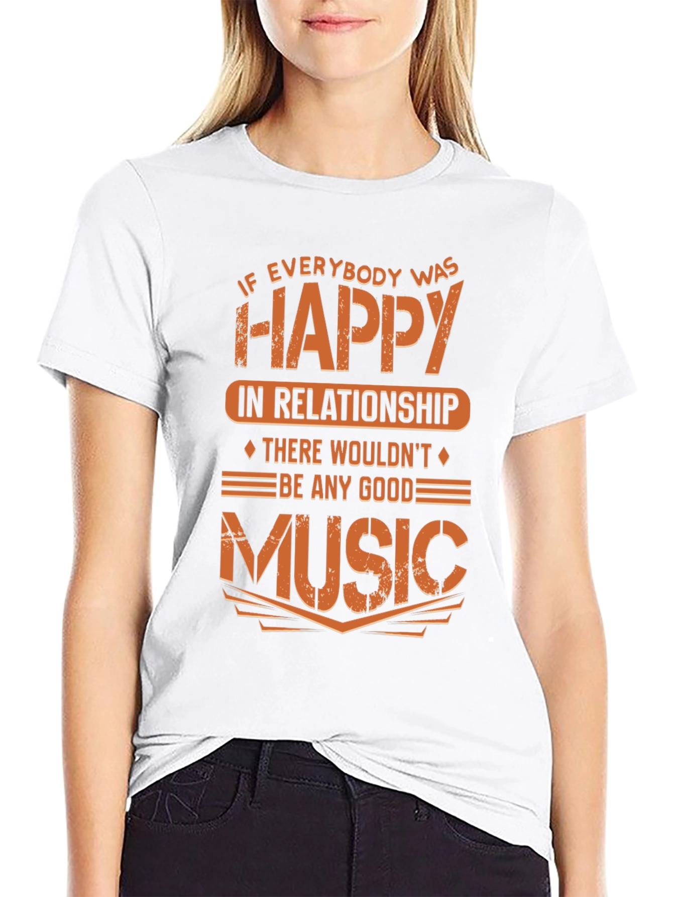 Funny Music Lover T-Shirt - If Everybody Was Happy